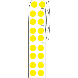 Globe Scientific™ Cryo Direct Thermal Label 13mm Dots For 2.0mL Tubes Yellow 4000/Roll LTC-13Y
