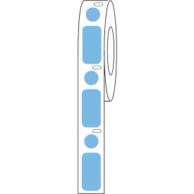 Globe Scientific™ Cryo Label/Dot Combo 24x13mm & 9.5mm Dot For 1.5mL Tubes Blue 500/Roll LTC-24X13-95B