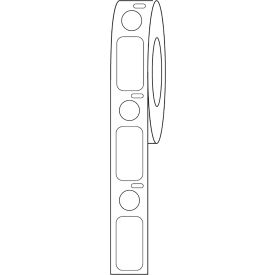 Globe Scientific™ Cryo Label/Dot Combo 24x13mm & 9.5mm Dot For 1.5mL Tubes White 500/Roll LTC-24X13-95W