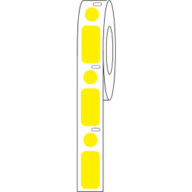Globe Scientific™ Cryo Label/Dot Combo 24x13mm & 9.5mm Dot For 1.5mL Tubes Yellow 500/Roll LTC-24X13-95Y