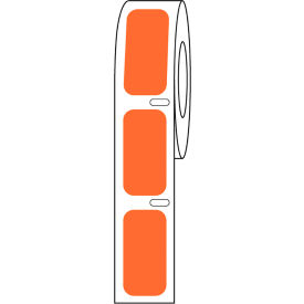 Globe Scientific™ Cryo Direct Thermal Label 27x13mm For Cryogenic Vials Orange 1000/Roll LTC-27X13N