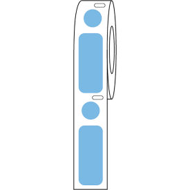 Globe Scientific™ Cryo Label/Dot Combo 33x13mm & 9.5mm Dot For 2.0mL Tubes Blue 500/Roll LTC-33X13-95B