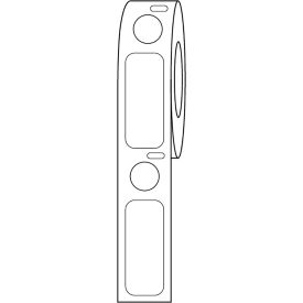 Globe Scientific™ Cryo Label/Dot Combo 33x13mm & 9.5mm Dot For 2.0mL Tubes White 500/Roll LTC-33X13-95W