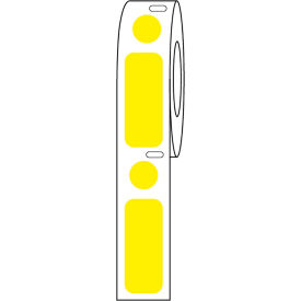 Globe Scientific™ Cryo Label/Dot Combo 33x13mm & 9.5mm Dot For 2.0mL Tubes Yellow 500/Roll LTC-33X13-95Y