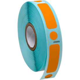 Globe Scientific™ Cryo Label/Dot Combo 38x13mm & 9.5mm Dot For 2.0mL Tubes Orange 500/Roll LTC-38X13-95N