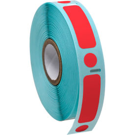 Globe Scientific™ Cryo Label/Dot Combo 38x13mm & 9.5mm Dot For 2.0mL Tubes Red 500/Roll LTC-38X13-95R