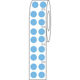 Globe Scientific™ Cryo Direct Thermal Label 9.5mm Dots For 1.5mL Tubes Blue 4000/Roll LTC-95B