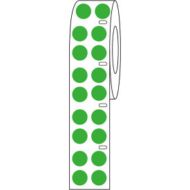 Globe Scientific™ Cryo Direct Thermal Label 9.5mm Dots For 1.5mL Tubes Green 4000/Roll LTC-95G