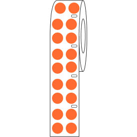 Globe Scientific™ Cryo Direct Thermal Label 9.5mm Dots For 1.5mL Tubes Orange 4000/Roll LTC-95N