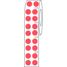 Globe Scientific™ Cryo Direct Thermal Label 9.5mm Dots For 1.5mL Tubes Red 4000/Roll LTC-95R