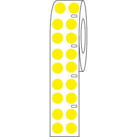 Globe Scientific™ Cryo Direct Thermal Label 9.5mm Dots For 1.5mL Tubes Yellow 4000/Roll LTC-95Y