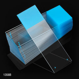 Microscope Slides Diamond White Glass 25 x 75mm 90&176 Ground Edges Blue Frosted 1440/PK 1358B