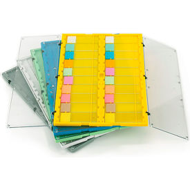 Slide File Folder with Clear Hinged Lids 20-Place HI Polystyrene/SAN White 12/Pack 513029W