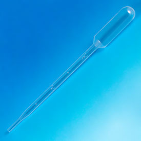 Transfer Pipet 5.0mL Large Bulb Graduated to 1mL 145mm Sterile Cellophane Wrap 400/Pack 137238