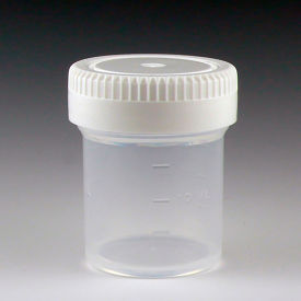 Graduated Tite-Rite Container 20mL (0.67 oz.) Polypropylene 35mm Opening White Screwcap 1000pk 6518