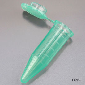 Diamond Midi Centrifuge Tube 5.0mL Polypropylene Attached Snap Cap Graduated Green 200/Pack 111578G