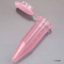 Diamond Midi Centrifuge Tube 5.0mL Polypropylene Attached Snap Cap Graduated Red 200/Pack 111578R