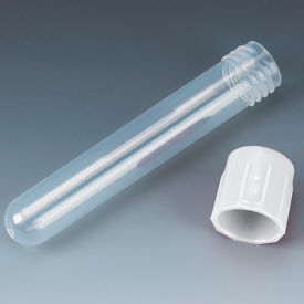 Test Tube with Attached White Screw Cap 12 x 75mm (5mL) Polypropylene 1000/Pack 6148W