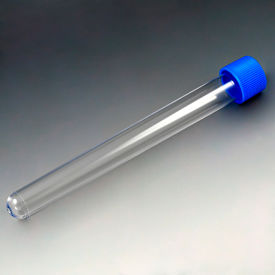 Test Tube with Attached Blue Screw Cap 16 x 150mm (20mL) Polystyrene 500/Pack 6160