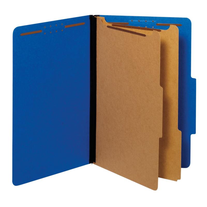 Pendaflex Pressboard Classification Folders With Fasteners, 2 1/2in Expansion, Legal Size, Dark Blue, Box Of 10 Folders MPN:29035P