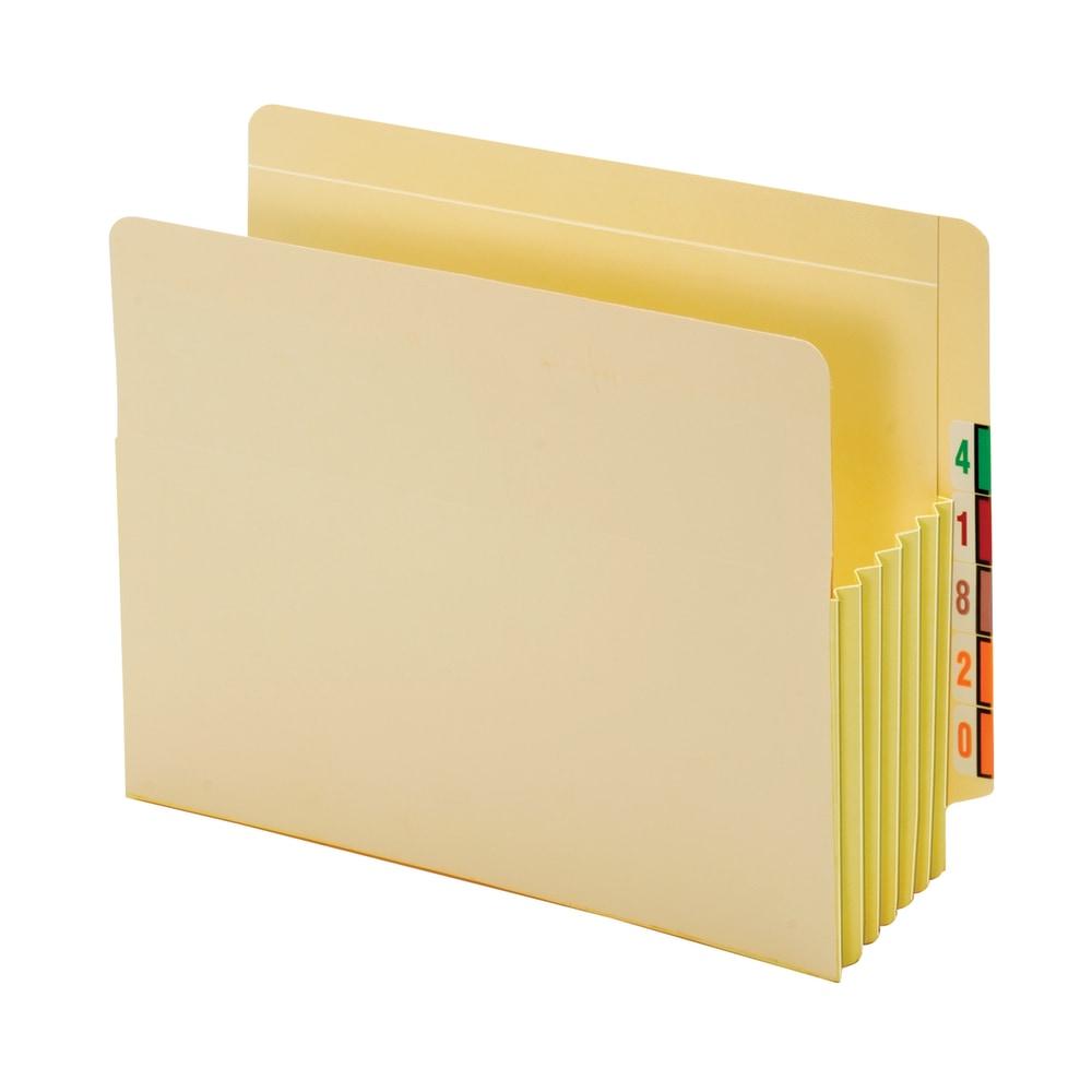 Pendaflex End-Tab File Pockets With Tyvek Gusset, 5 1/4in Expansion, Letter Size, Manila, Pack Of 10 Pockets (Min Order Qty 3) MPN:65174