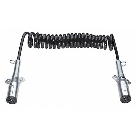 Standard, Coiled Electric, 7Way, 15ft, Black MPN:GT3310