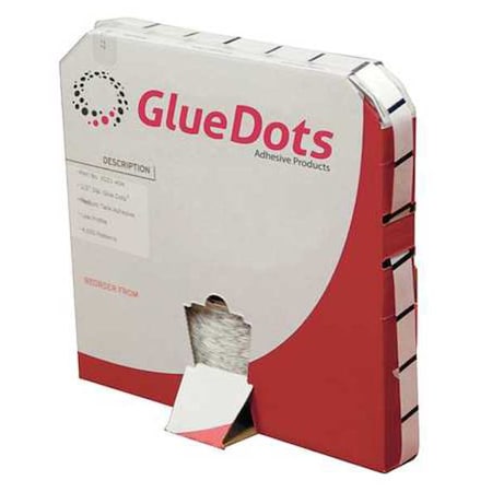 Adhesive Dots, Clear, Immediate Full Cure, 1/2 in (Round), Dot, 4000 PK MPN:XD21-404