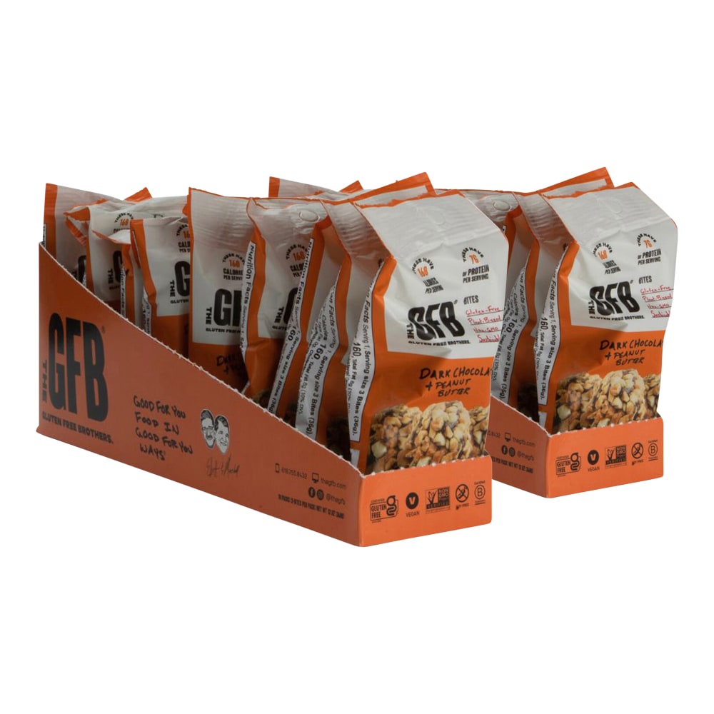 GFB The Gluten Free Bar DARK CHOCOLATE PEANUT BUTTER BITES 20-1.2oz MPN:GFB-00896-2IN