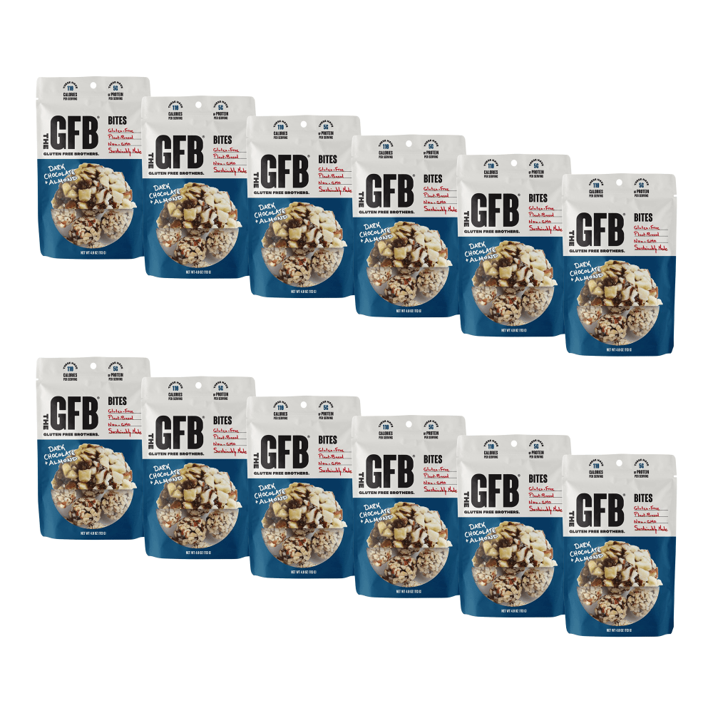 GFB The Gluten Free Bar DARK CHOCOLATE ALMOND BITES 12-4oz MPN:GFB-8130-CS