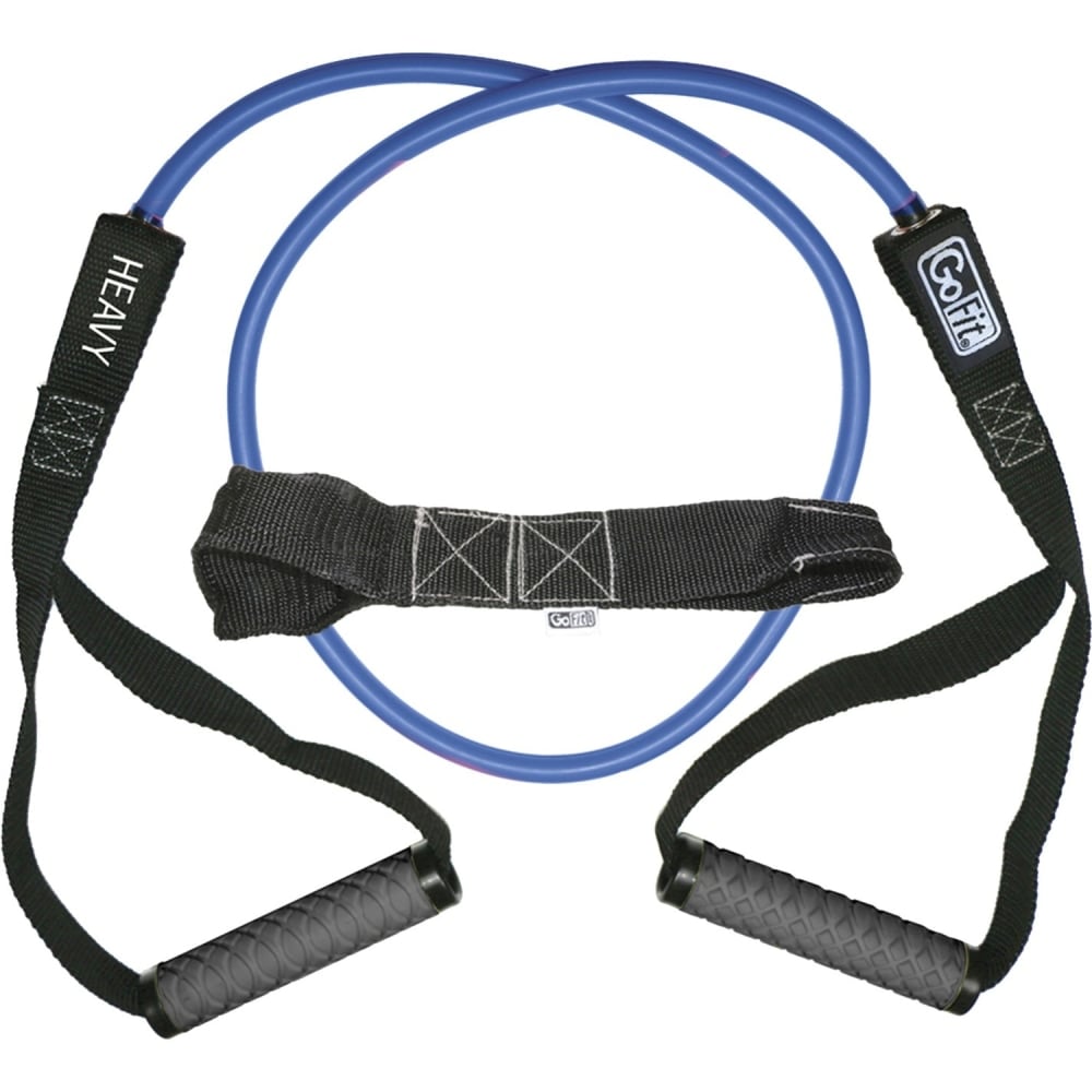 GoFit Pro-Grade Power Tubes with Handles (Blue/40 Lbs.) - Blue - Rubber MPN:GF-4TUB-H(40)
