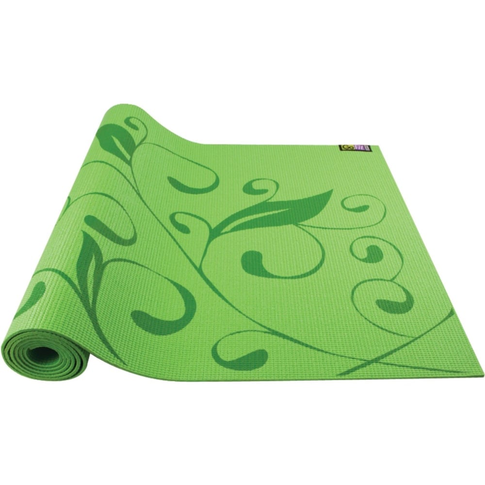 GoFit Exercise Mat - Exercise - 72in Length x 24in Width - Hummingbird Pattern - Green MPN:GF-PYM-GRN