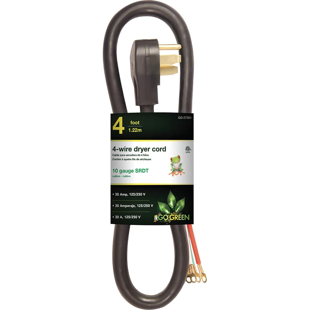 Power Cords, Cord Type: Replacement Cord , Overall Length (Feet): 4 , Cord Color: Brown , Amperage: 30 , Voltage: 250  MPN:GG-27304