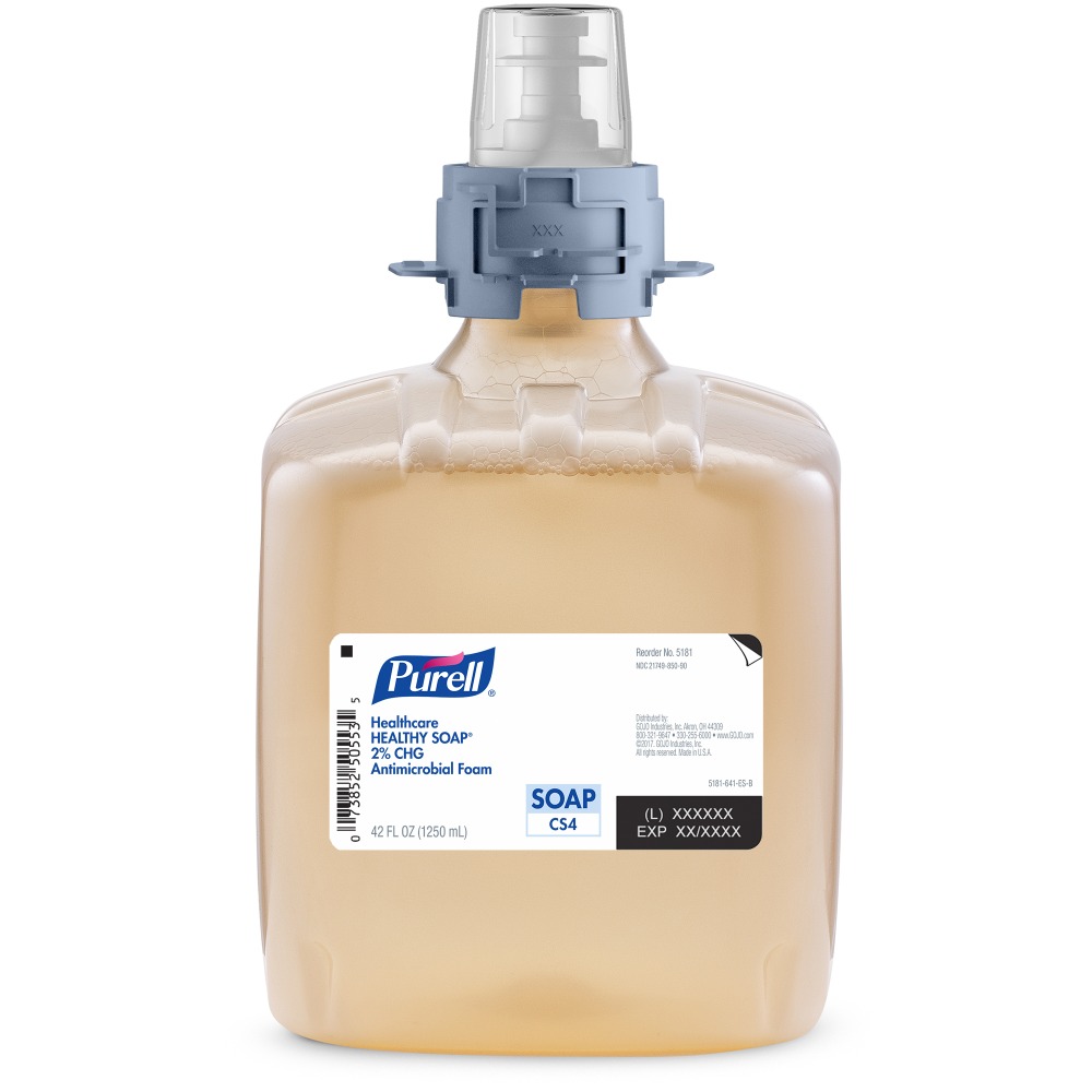 Purell Healthcare Healthy Soap CS4 Antibacterial Foaming Hand Soap Refills, Unscented, 1250 mL, Pack Of 3 Bottles MPN:5181-03