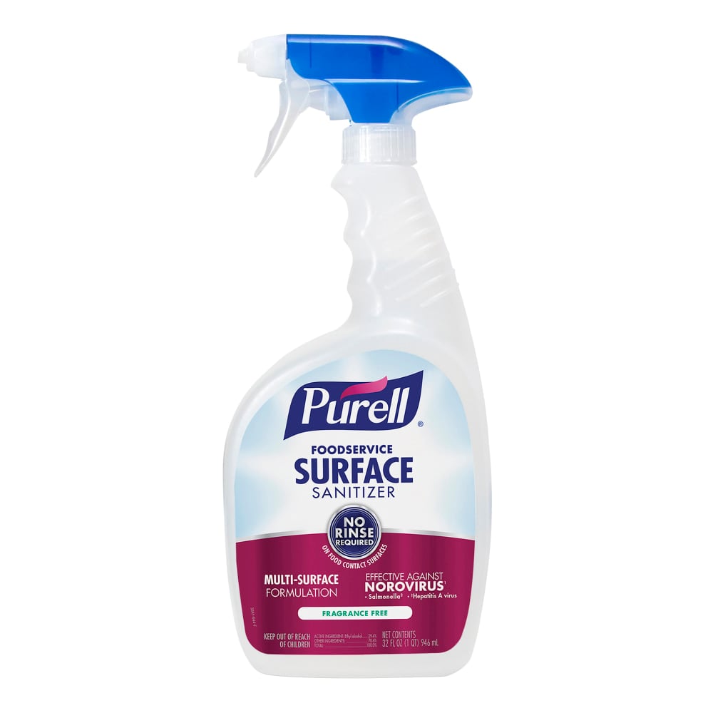 Purell Foodservice Surface Sanitizer Spray, Unscented, 32 Oz Bottle, Case Of 6 MPN:3341-06