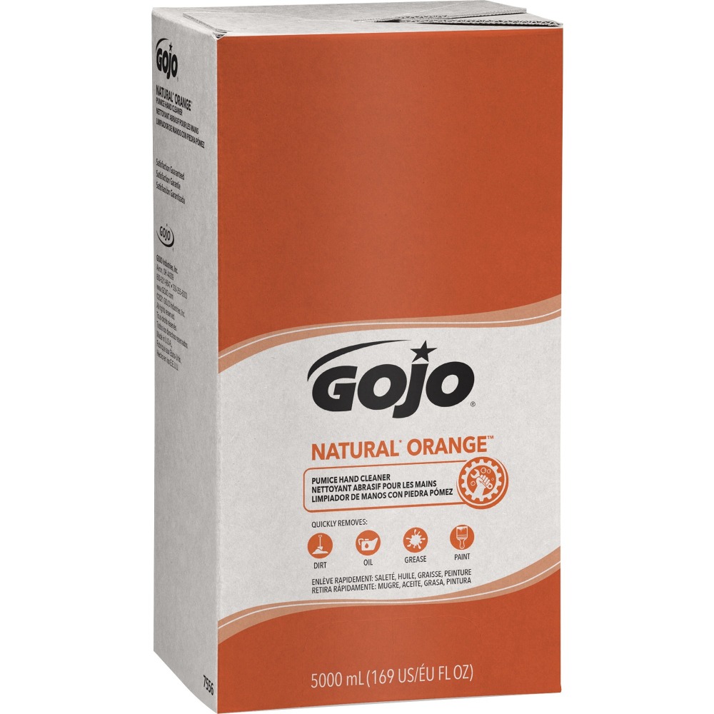 Gojo Natural Orange Pumice Hand Cleaner - Citrus Scent - 1.32 gal - Oil Remover, Dirt Remover, Grease Remover, Soil Remover - GOJ755602 MPN:GOJ755602