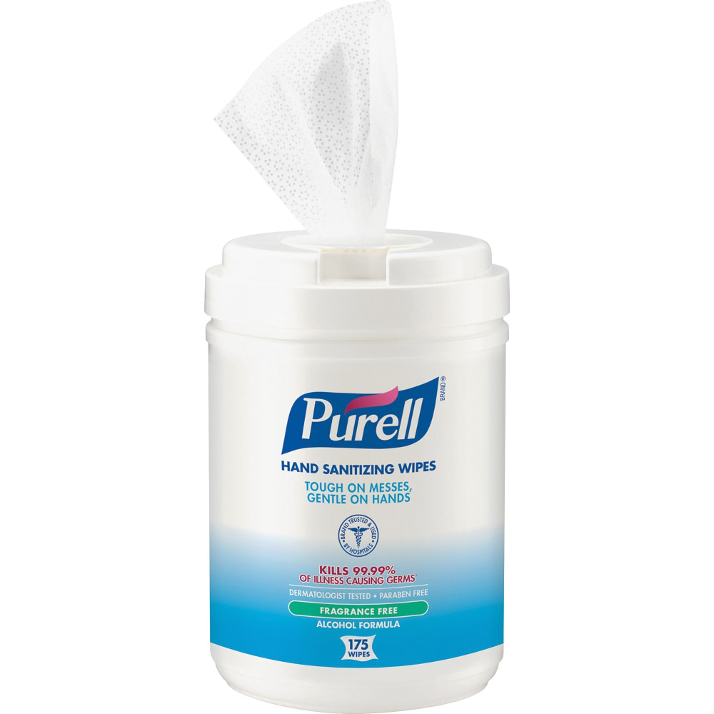 PURELL Alcohol Hand Sanitizing Wipes - White - 175/Pack - 903106 MPN:903106