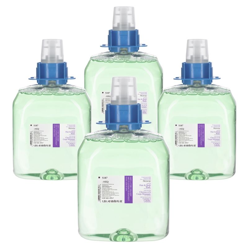 PROVON Foaming Cucumber Melon Hair And Body Wash Refills With Moisturizers, 42.3 Oz, Pack Of 4 Bottles MPN:5187-04