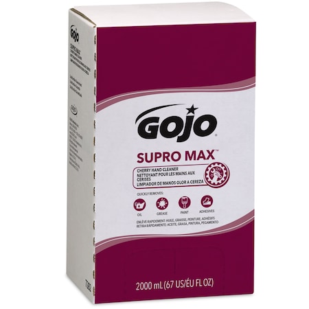 Hand Cleaner, Supro Max Series, Liquid, 2, 000 mL, Includes Grit, Cherry, 4 PK MPN:7282-04