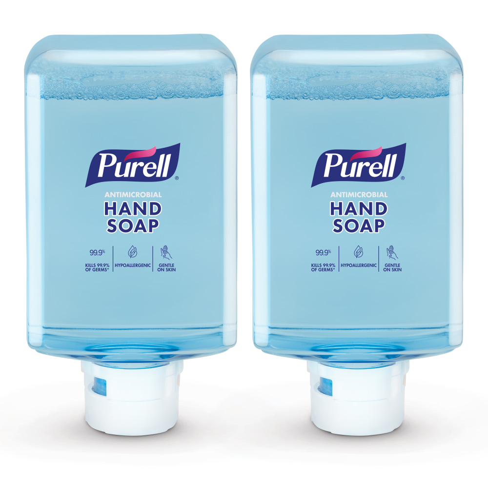 PURELL Antimicrobial Foaming Hand Soap Refills, Light Plum, 1200 mL, Clear, Case Of 2 Refills MPN:8382-02