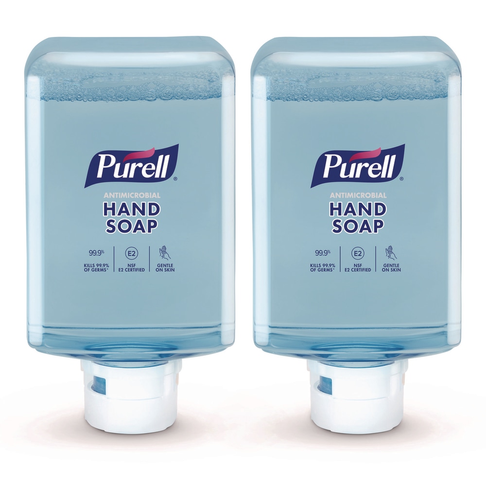 PURELL Antimicrobial Foaming Hand Soap Refill, For ES10 Dispensers, Fragrance-Free, 40.57 oz (1, 200 mL), 2/Carton MPN:8383-02