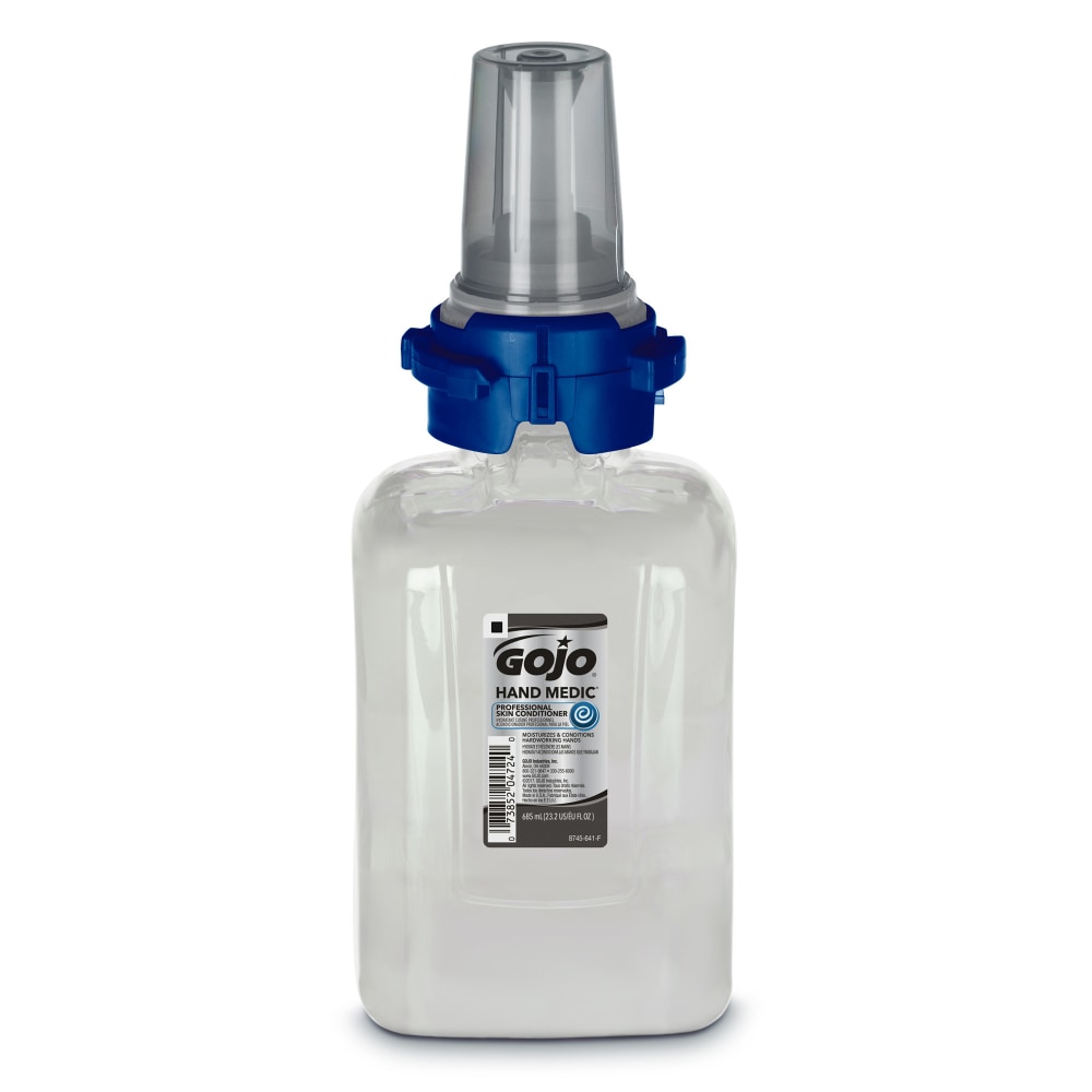 GOJO Hand Medic Unscented Skin Conditioner Refills For ADX-7 Dispenser, Unscented, 685 mL, Pack Of 4 Refills MPN:8745-04CT