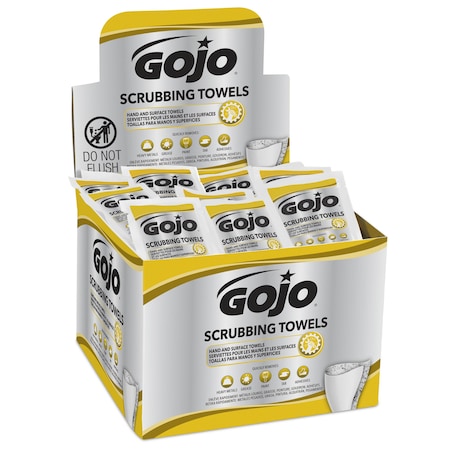 Gojo Scrubbing Wipes 80CT Ind Wrap Display Ctn MPN:6380-04