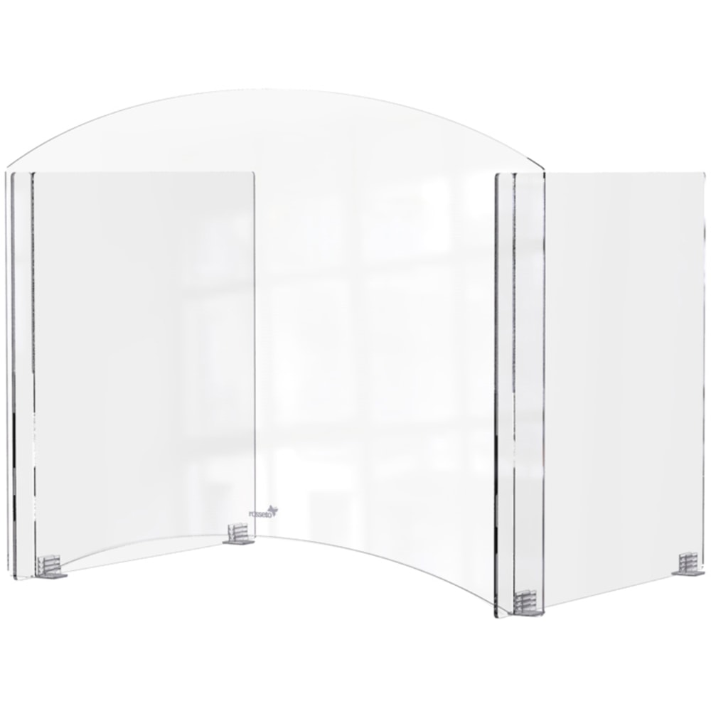 Rosseto Serving Solutions Student Desk Shield With Pass-Through, 19in x 24in, Clear MPN:AG024