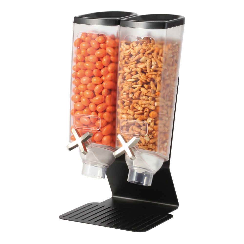 Rosseto Serving Solutions EZ-PRO Dry Food Dispensers, Dual Container, Tabletop Stand, Candy, 256 Oz, Matte Black MPN:EZ50299