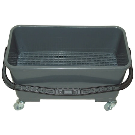 6 gal Bucket With Wheels, Gray MPN:MBU16GWT