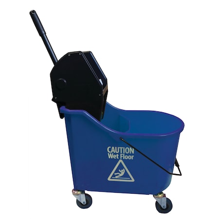 Down Press Mop Bucket and Wringer, Blue, Polypropylene MPN:MBU46DBLU