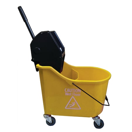 Down Press Mop Bucket and Wringer, Yellow, Polypropylene MPN:MBU46DYEL