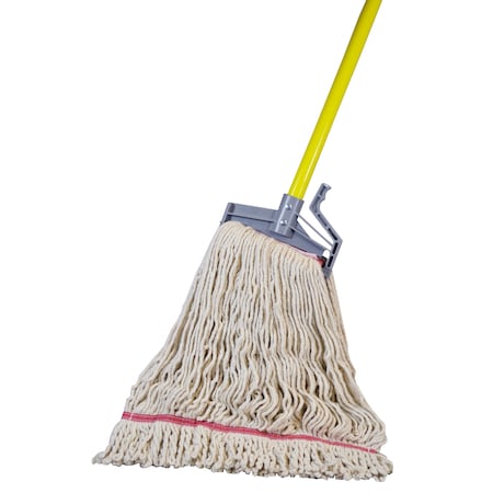 Large Wet Mop, Looped-End, White, Blended MPN:WST34L