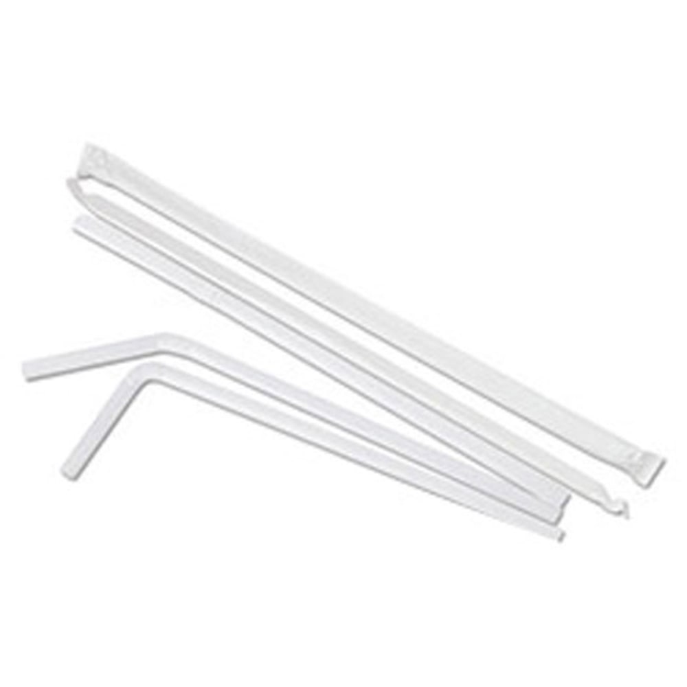 Goldmax Jumbo Individually Wrapped Flexible Straws, 7 3/4in, White, Case Of 4,000 (Min Order Qty 2) MPN:WJFLX775