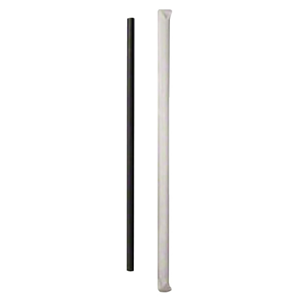 Goldmax Fat Beverage Straws, 5 1/2in, Black, 150 Per Pack, Case Of 10 Packs MPN:UG575BK